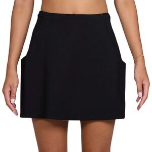 Bad Birdie Women's Straight Skort in Black Women’s Size Large